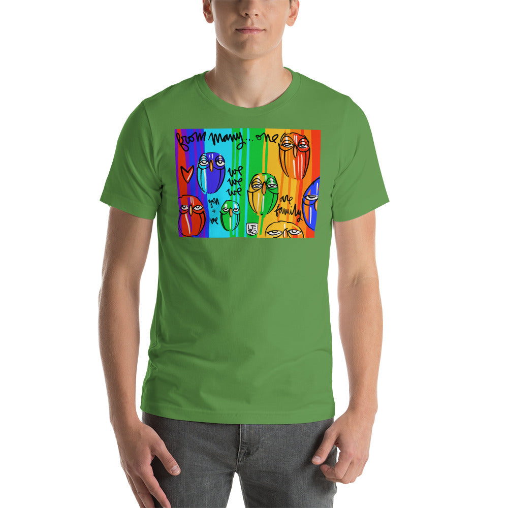 From Many One, We are Family - Rainbow Collection - Lebo Unisex Short Sleeve T-Shirt